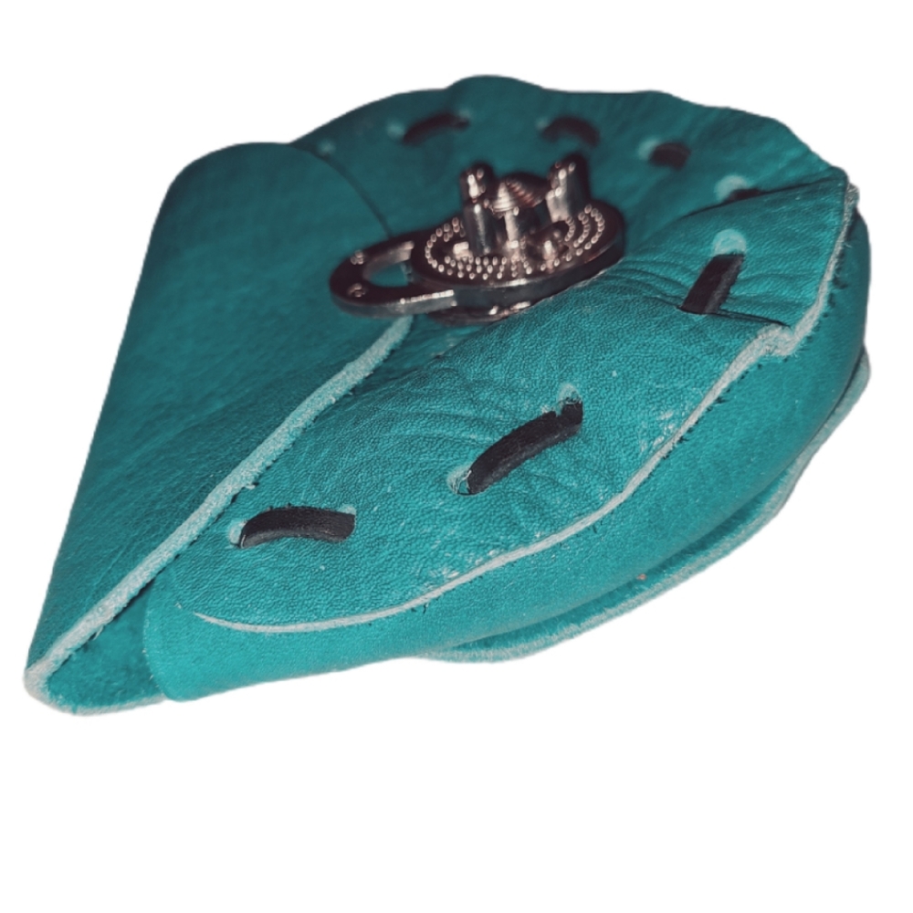 HAND-TOOL TURQUOISE LEATHER BELT POUCH @msplf1949 - Picture 4 of 5